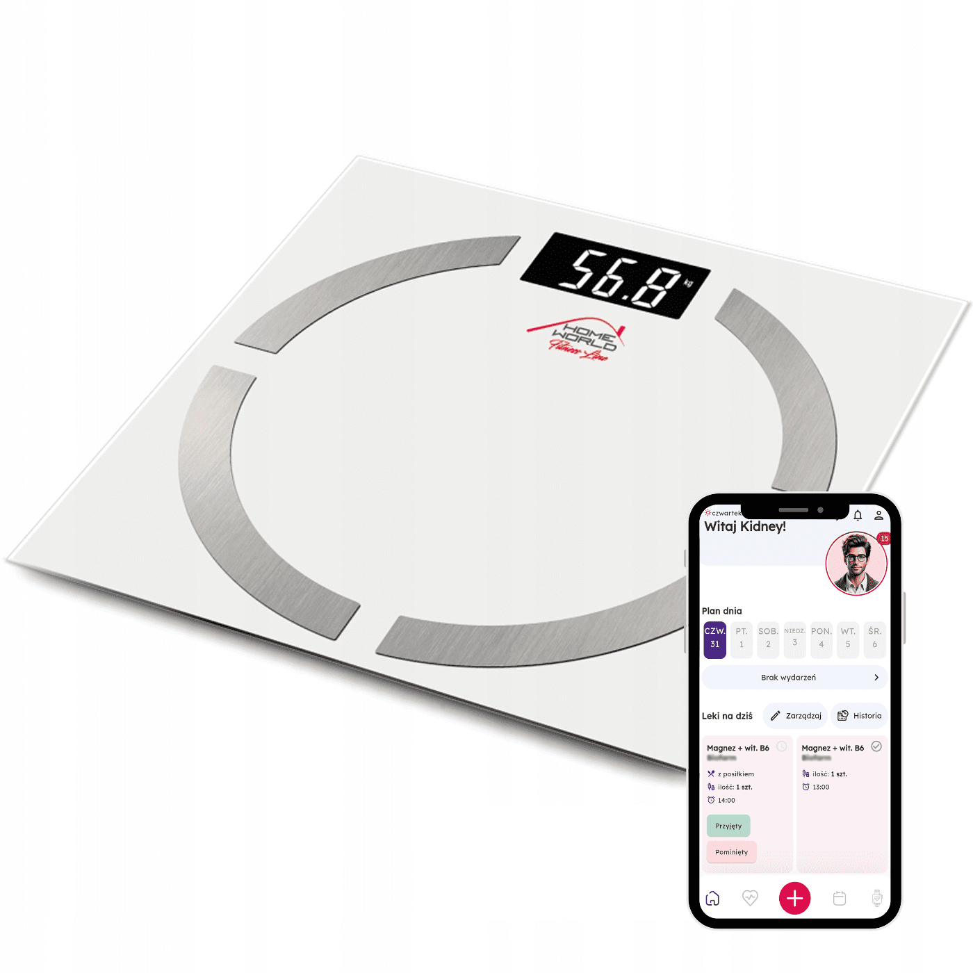 Waga analityczna Bluetooth HW-FIT002 – biała